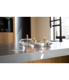 Bougie Éternelle Galet Laitonnée MM 14cm Bougie Éternelle Galet Laitonnée MM 14cm