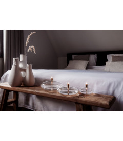 Bougie Éternelle Galet Laitonnée PM 10cm