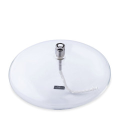 Lampe à huile Galet Chromée 18cm L