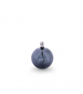 Lampe à huile Ronde Grise Chromée 9cm S