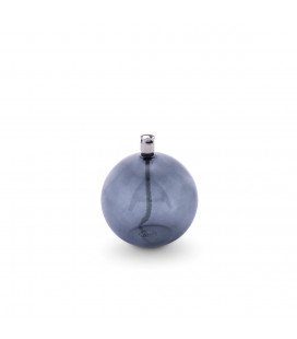 Lampe à huile Ronde Grise Chromée 11cm M