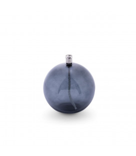 Lampe à huile Ronde Grise Chromée 13cm L