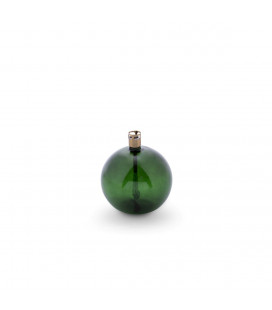 Lampe à huile Ronde Verte Chromée 9cm S