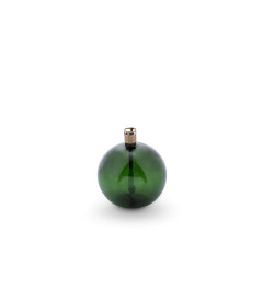 Lampe à huile Ronde Verte Chromée 9cm S