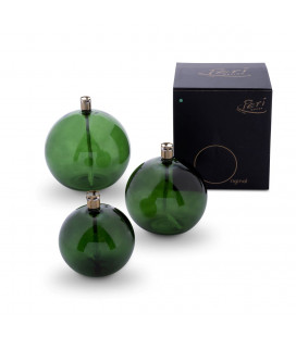 Bougie Eternelle Ronde Verte Chromée 9cm S 2