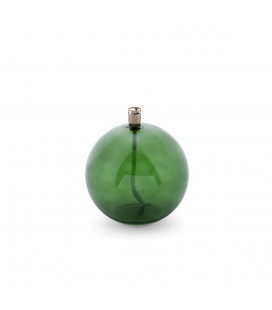 Lampe à huile Ronde Verte Chromée 13cm L