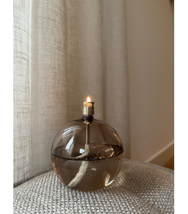 Bougie Eternelle Ronde Champagne Chromée 9cm S