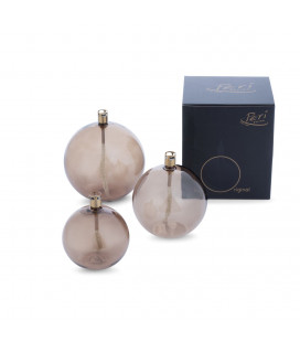 Bougie Eternelle Ronde Champagne Chromée 9cm S 2