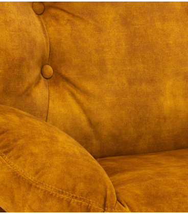 Fauteuil Pivotant Memento Moutarde Velours
