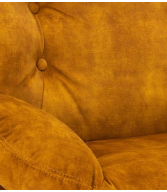 Fauteuil Pivotant Memento Moutarde Velours Fauteuil Pivotant Memento Moutarde Velours