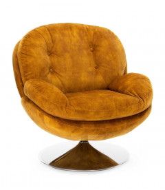 Fauteuil Pivotant Memento Gold Velours