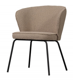 Chaise Admit Velours Bouclé BeigeWOOOD by De Eekhoorn Chaise Admit Velours Bouclé BeigeWOOOD by De Eekhoorn