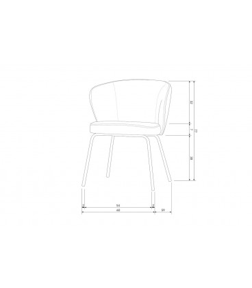 Chaise Admit Velours Bouclé BeigeWOOOD by De Eekhoorn