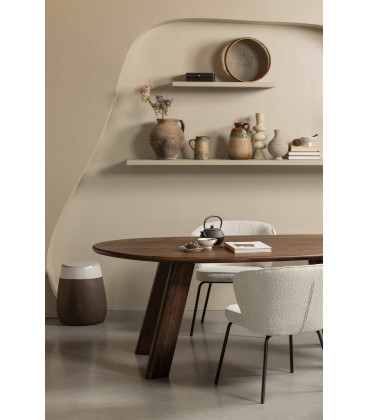 Chaise Admit Velours Bouclé NaturelWOOOD by De Eekhoorn