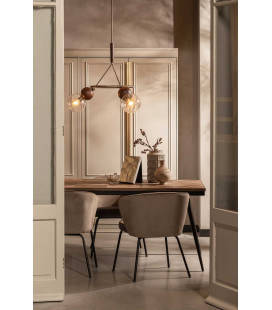 Chaise Admit Velours KakiWOOOD by De Eekhoorn 2