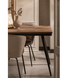 Chaise Admit Velours KakiWOOOD by De Eekhoorn Chaise Admit Velours KakiWOOOD by De Eekhoorn