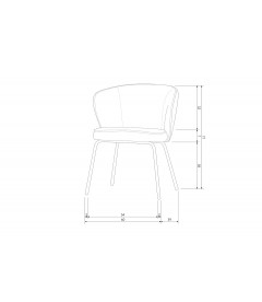 Chaise Admit Velours KakiWOOOD by De Eekhoorn Chaise Admit Velours KakiWOOOD by De Eekhoorn