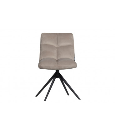 Chaise Pivotante Vinny Velours Sable
