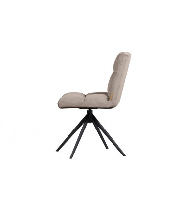 Chaise Pivotante Vinny Velours Sable