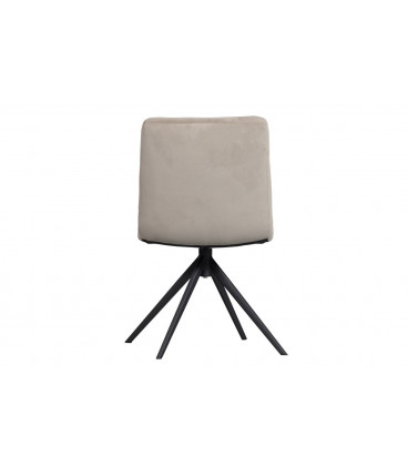 Chaise Pivotante Vinny Velours Sable