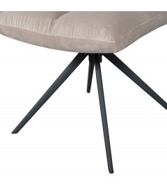 Chaise Pivotante Vinny Velours Sable Chaise Pivotante Vinny Velours Sable