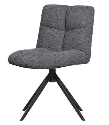 Chaise Pivotante Vinny Bouclé Anthracite