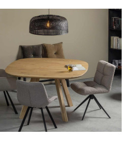 Chaise Pivotante Vinny Bouclé Sable Chaise Pivotante Vinny Bouclé Sable