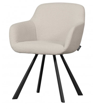 Fauteuil Pivotant Amber Velours Gris