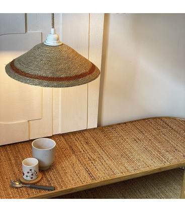 Câble pour Suspension en corde et métal Blanc douille H.110cm