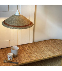 Câble pour Suspension en corde et métal Blanc douille H.110cm Câble pour Suspension en corde et métal Blanc douille H.110cm
