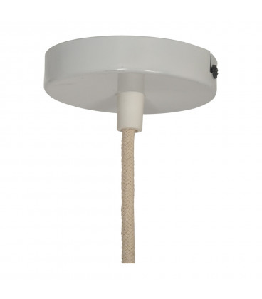 Câble pour Suspension en corde et métal Blanc douille H.110cm