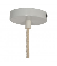 Câble pour Suspension en corde et métal Blanc douille H.110cm Câble pour Suspension en corde et métal Blanc douille H.110cm