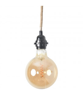 Câble pour Suspension en corde et métal Noir douille H.110cm 2