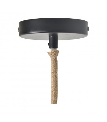 Câble pour Suspension en corde et métal Noir douille H.110cm