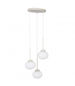 Suspension Flot 3 lignes beige