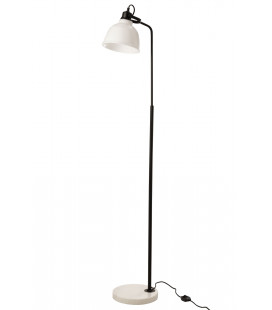 Lampe Sur Pied Magali Acier/Verre Blanc