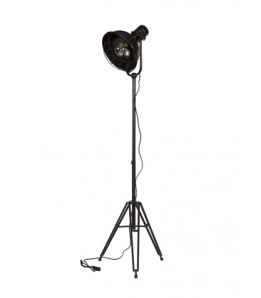 Lampadaire Spotlight 167cm Métal Brossé Noir