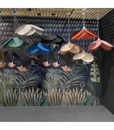 Suspension Evasion Coton/Lin Gris Ø73cm H50cm