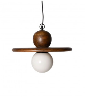 Suspension Yuma Blanc/Marron 40cm