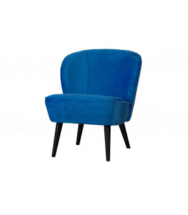 Fauteuil Sara Imitation Fourrure Bleu