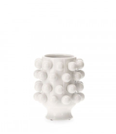 Céramique de Décoration Grappa Blanche H24cm Céramique de Décoration Grappa Blanche H24cm