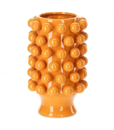 Céramique de Décoration Grappa Orange Clair H40cm