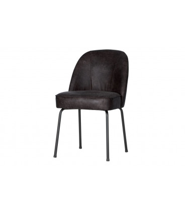 Chaise Vogue Cuir Recyclé NoirWOOOD by De Eekhoorn