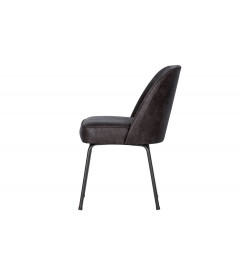 Chaise Vogue Cuir Recyclé NoirWOOOD by De Eekhoorn