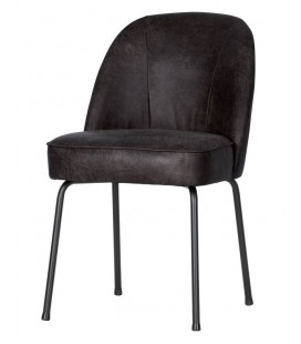 Chaise Vogue Cuir Recyclé NoirWOOOD by De Eekhoorn