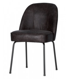 Chaise Vogue Cuir Recyclé NoirWOOOD by De Eekhoorn