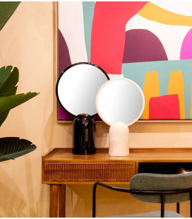 Miroir sur Pied Disque Blanc