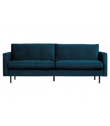 Canapé Rodéo Classic 2.5 Places Velvet Bleu Matelassé