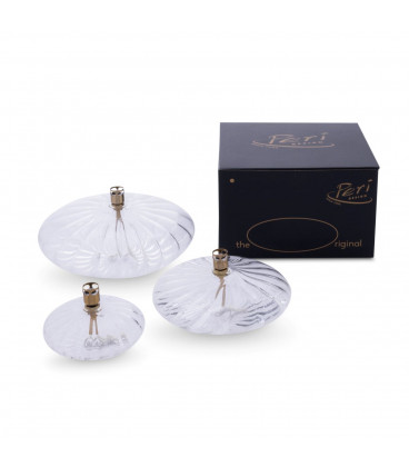 Lampe à huile Galet Elegante Laitonnée 10cm S