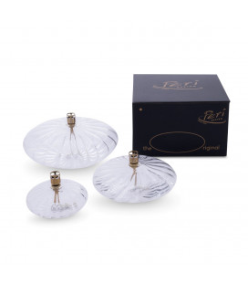 Lampe à huile Galet Elégante Laitonnée 18cm L 2
